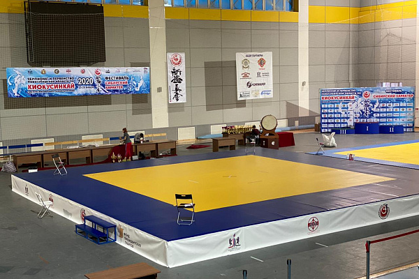 помост для проведения Чемпионата Новосибирской области по Киокусинкай
